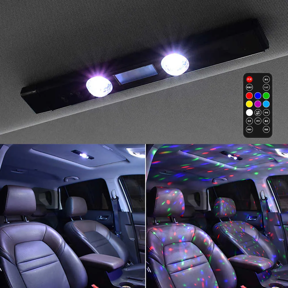 Lumières rechargeables portatives multicolores d'atmosphère de voiture de lumière décorative d'USB pour la lampe ambiante automatique