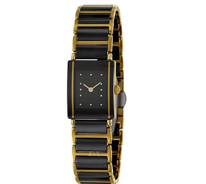 Topkwaliteit zakelijk horloge voor dames Zwart keramiek horloges quartz uurwerk Fashion Lady Polshorloge rd32179P