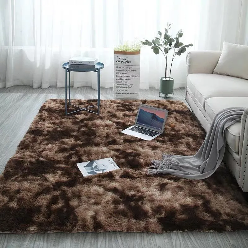 Dywany nordycki pluszowy dywan miękka mata przeciwpoślizgowa sypialnia mata Woda absorpcja salonu faux fur