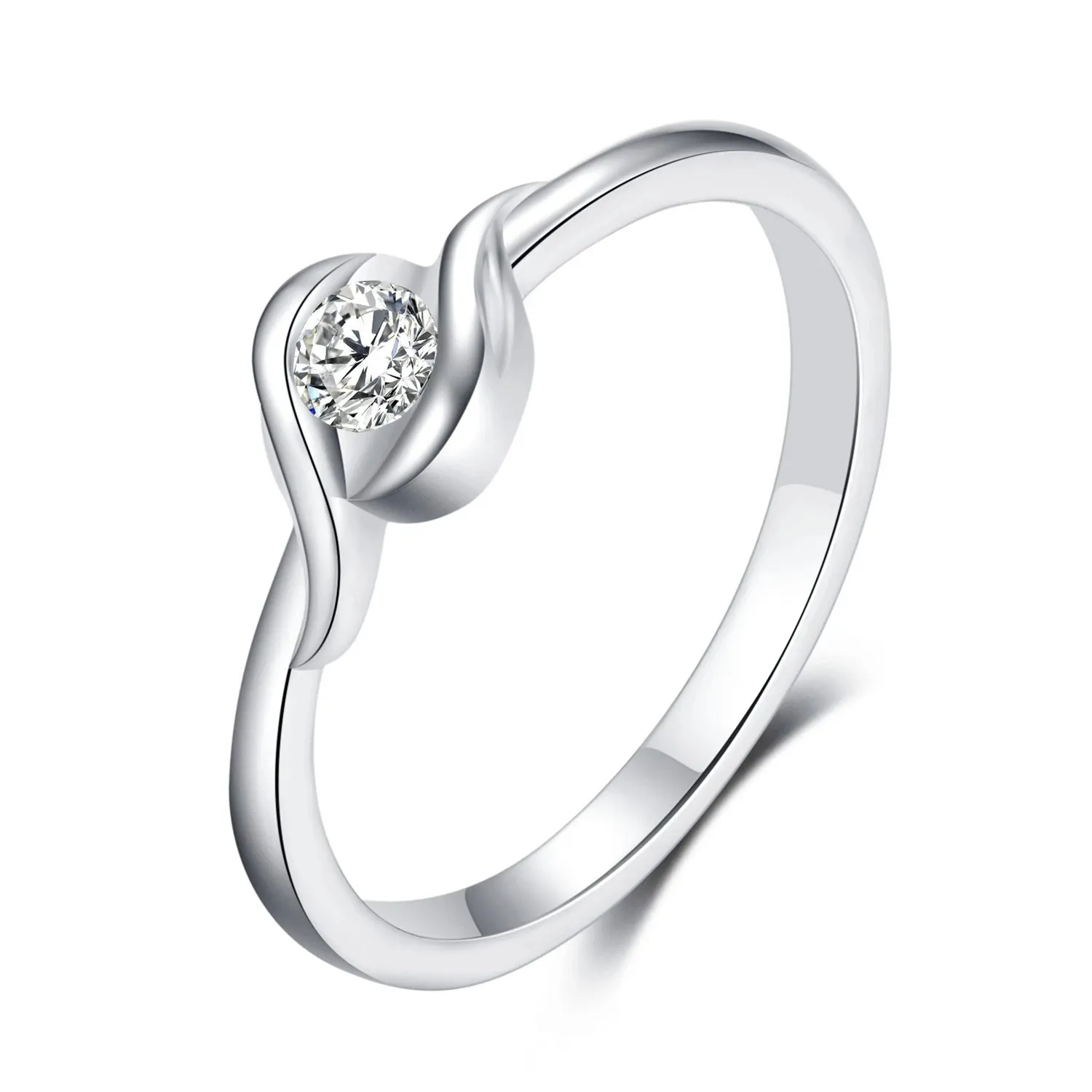 2021 nouveau S925 argent Moissan bague en diamant rond sens de la mode lumière proposition de luxe bijoux en diamant pour cadeau souvenir petite amie