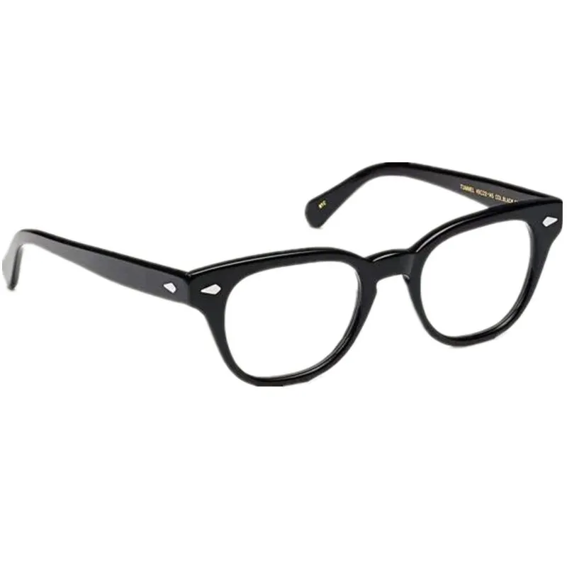 Hochwertiger Retrovintage-Unisex-Brillenrahmen, Tumme Plank, Vollrand, 4921145, klassischer Johny-Depp-Stil, für verschreibungspflichtiges Komplettset, Etui281N