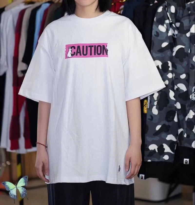 Summer #FR2 Rabbits Two No Smoking T-shirts Masculino Feminino Algodão Clássico Caution T-Shirt Smoking Kills T-Shirt X0726