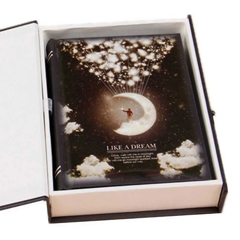 "Like a Dream" Diary with Lock Notebook Cute Functional Planner Book Dairy Drop 210611