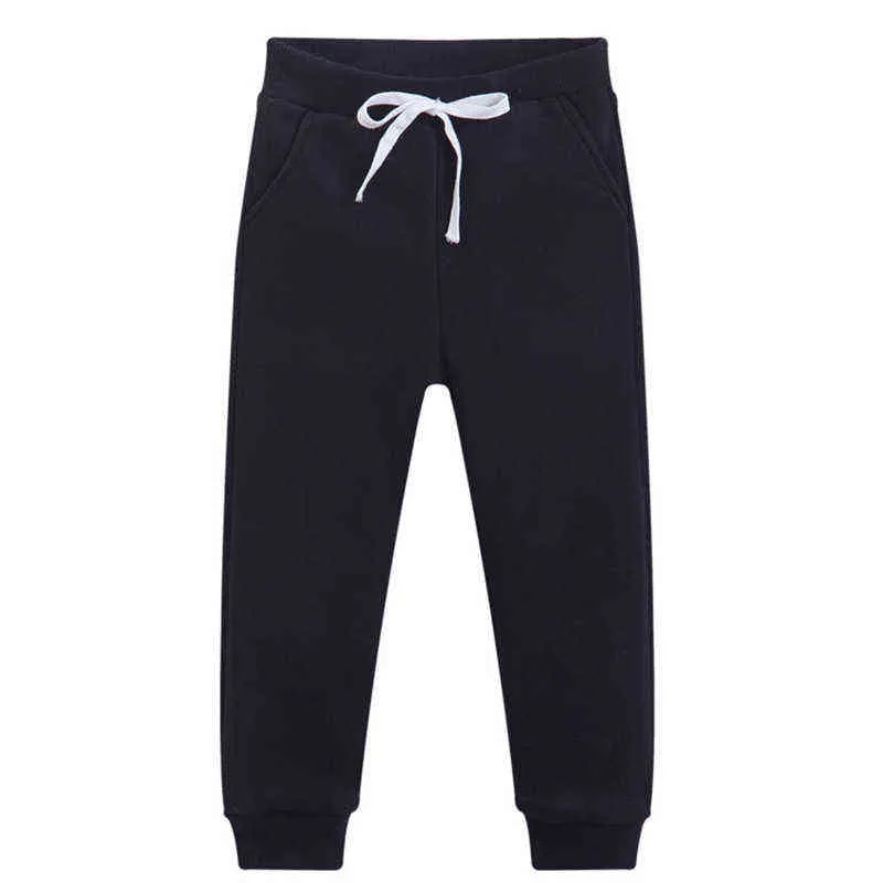 Kinder Jungen Baumwolle Winter Hosen mit Fleece Für 2-10 Jahre Solide Mädchen Casual Sport Jogginghose Kinder Hosen 211103