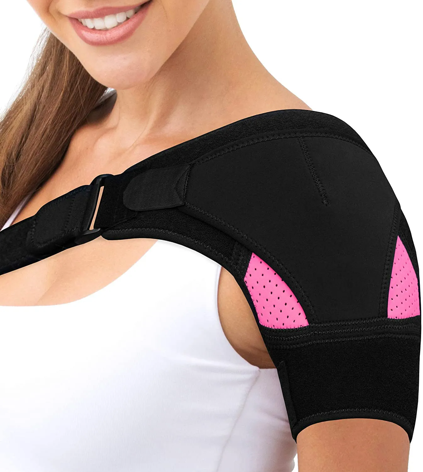 Compression Pain Ice Pack Shoulder Sleeve Shoulder Brace with Pressure Pad Support Shoulder