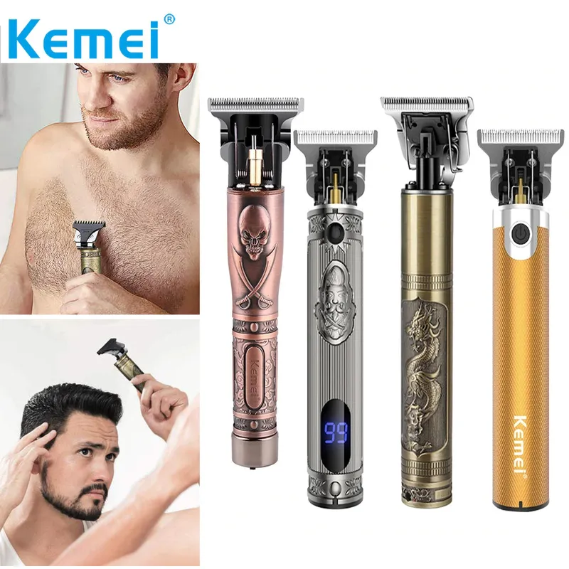 Kemei professionnel MenTrimmer Barbe électrique tondeuse Barbe coupe de cheveux Machine révisée pour Outliner tondeuse tondeuses hommes 220216