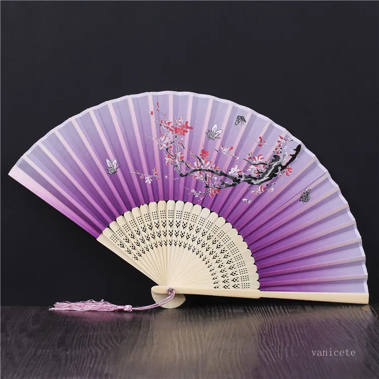 Bomboniera Ventaglio pieghevole classico Vento cinese femminile in stile giapponese e vento piccolo ventaglio cheongsam oggetti di scena Forniture feste 24 stile T2I52299