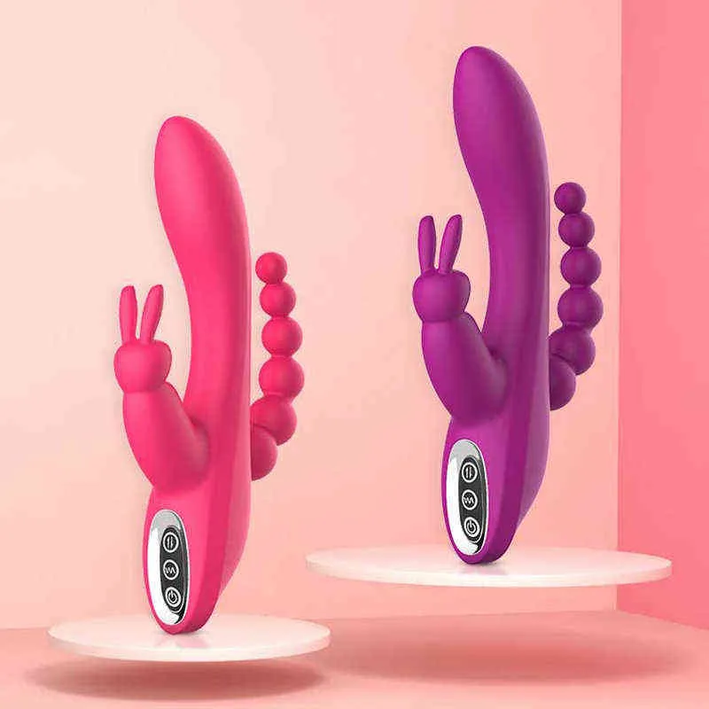 NXYCockrings Vibrator Vibrador estimulador de cl￭toris conejo fuerte masajeador punto G Juguetes sexuales para mujeres masturbador femenino vibradores 1123 1124