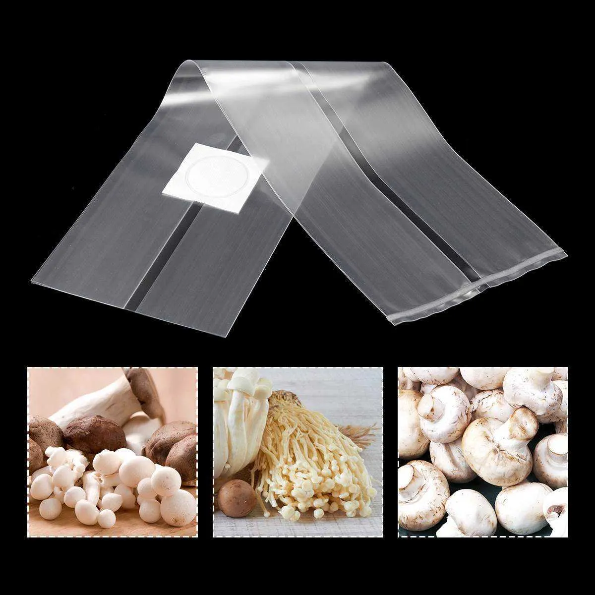 250x500mm PVC Mushroom Grow Bag Spawn Bag Substrate High Temperature Resistant Pre Sealable Garden Supplies Planting Bags 21209o