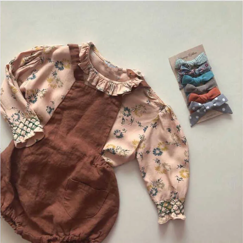 Berbeni dziewczęta jesień onesie baby chłopcy lato jesienne ubrania dziewczyna moda romper dziecięcy sling playsuit strój niemowląt 210619