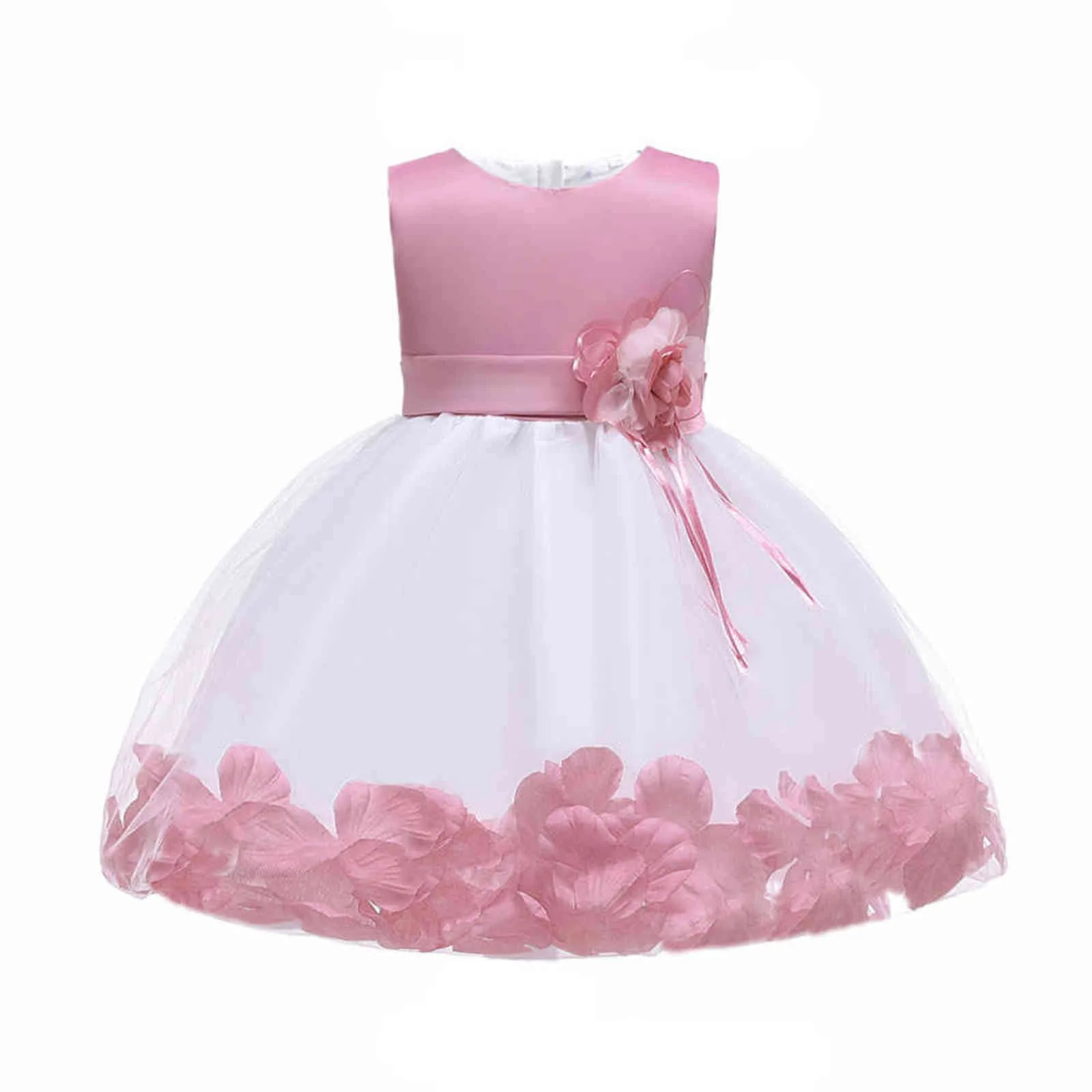 Sommer 1 Jahr Geburtstag Mädchen Prinzessin Kleid Blume Kuchen Baby Mädchen Kleid Party Hochzeit Taufe Kinder Kleidung Kostüm Vestidos G1129