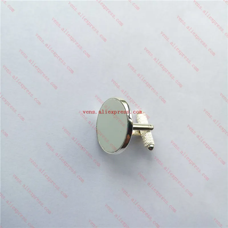 sublimation fashion round cufflinks tranfer printing blank consumables supplies lot273W
