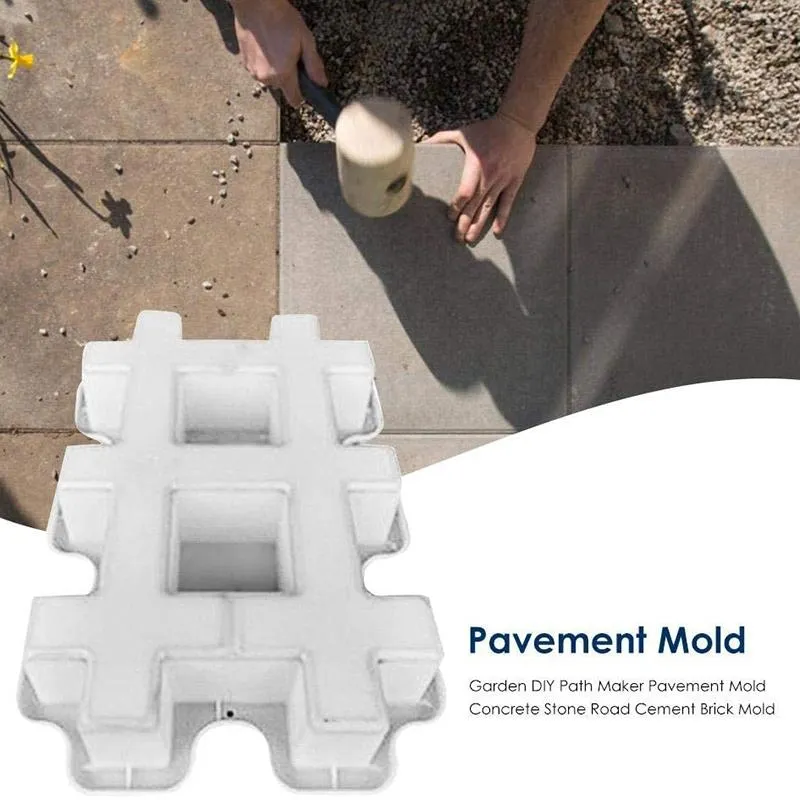 Maker Reusable Concrete Path Molds Garden DIY Pavement Mold Stone Road Cement Brick Other Buildings257w