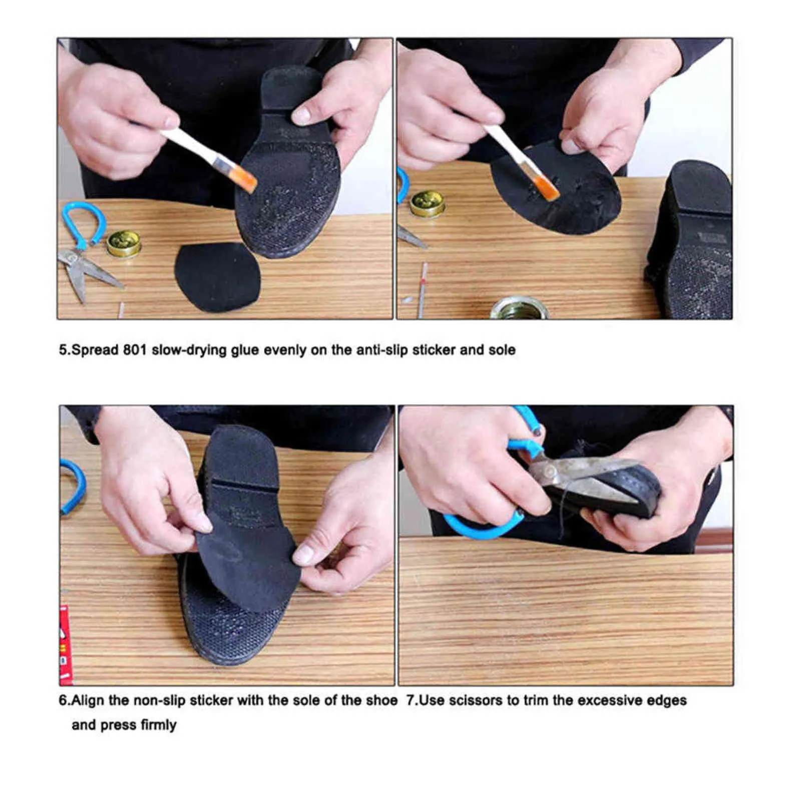 Utbytbara gummi sko sulor reparera yttersula inläggssulor män kvinnor skor anti slip bärbara kuddar reparera lappblad mattor kuddar yq231025