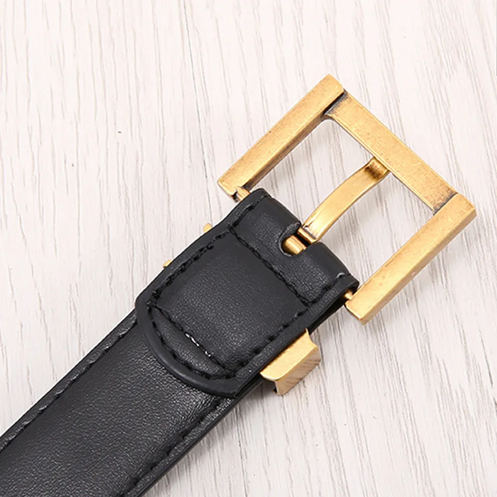 Cinturón de mujer de moda Nuevo diseño Cinturón de cuero Correa femenina Hebilla de aguja grande Negro blanco color naranja 3 0 cm de ancho con Box263P