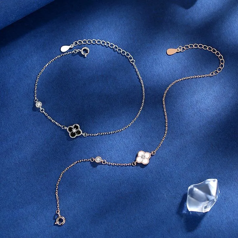 Pulseras con amuleto de la suerte para mujer, pulsera de cadena con trébol de cuatro hojas, joyería de moda, regalos para fiesta de boda 2021, 1846