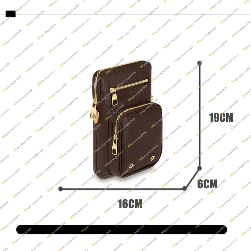 Ladies Fashion Casual Designer Crossbody Sagn Bag Высококачественный топ 5A Utility Pone Pocket M80746 Messenger Bags210R