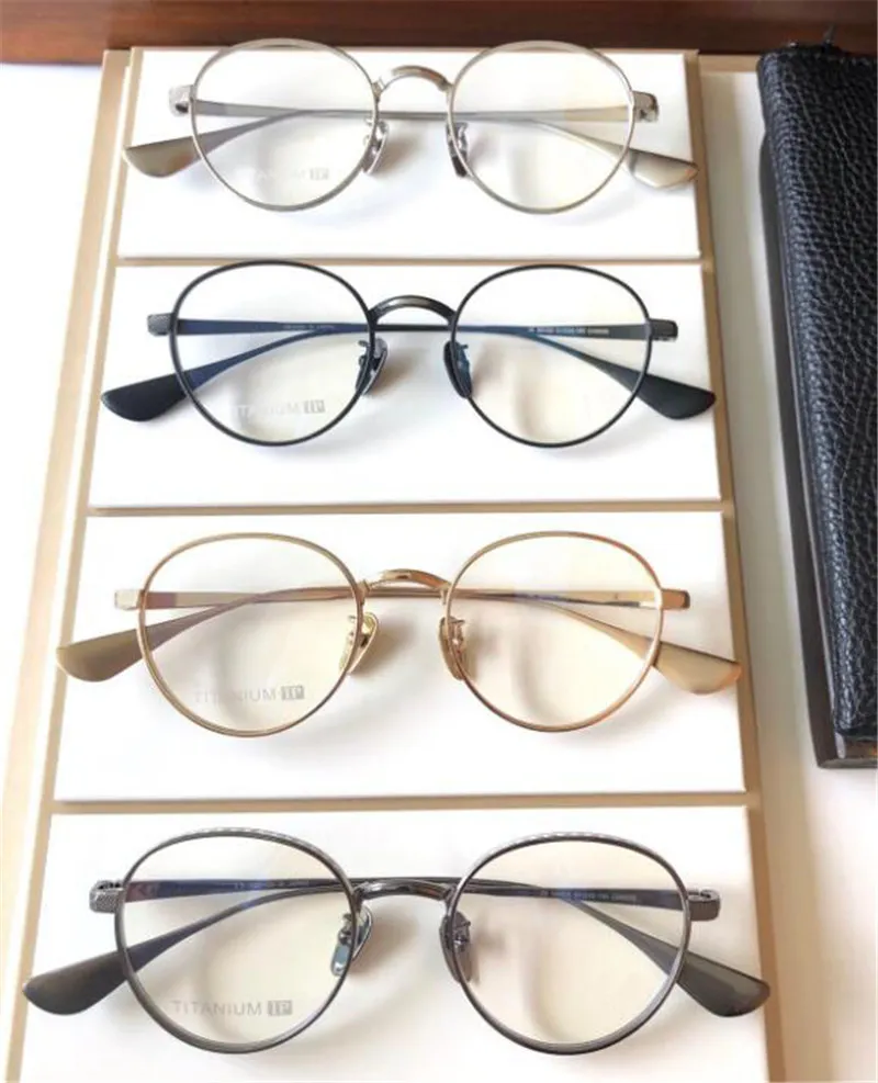 Nouveau design de mode lunettes optiques 8066 monture ronde en titane classique style simple et populaire qualité supérieure polyvalent transparent gl189s