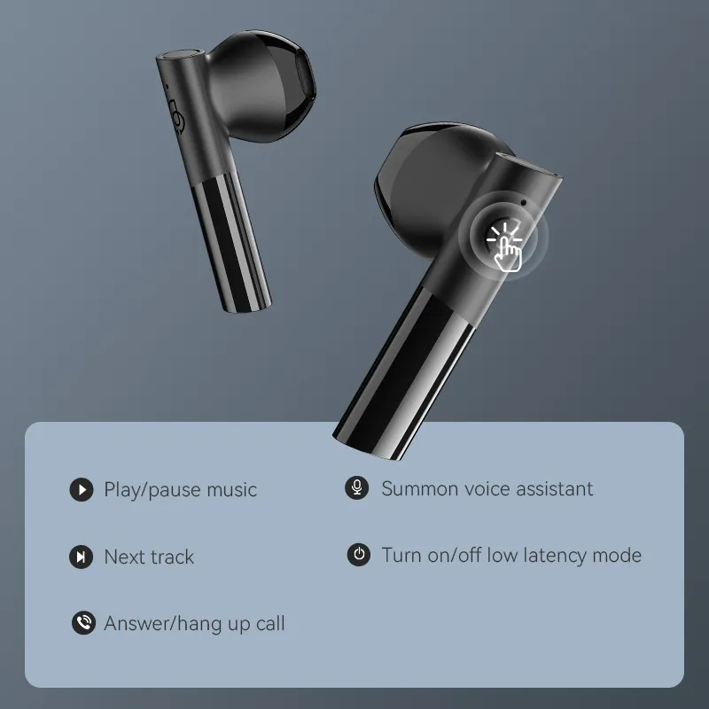 Haylou GT6 TWS Bluetooth V52 Słuchawki AAC HiFi Stero Bass Bezprzewodowy słuchawki 12 mm 12 mm zestaw słuchawkowy podwójny mikrofon 6413510