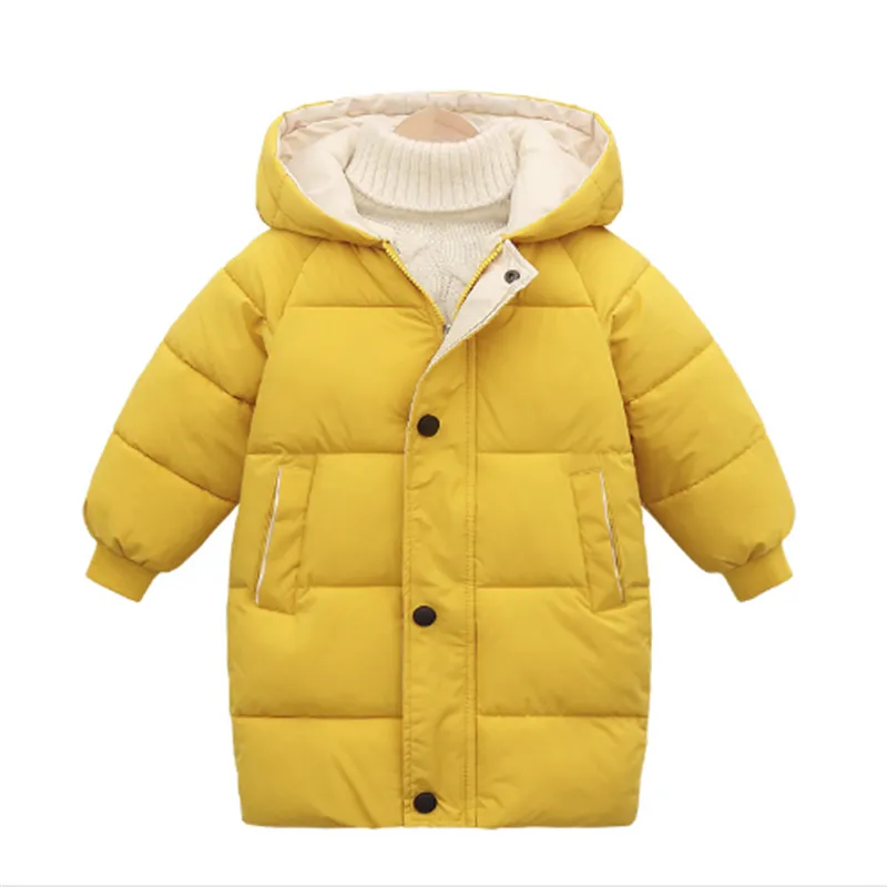 Boys Girls Down Outerwear Winter Children Fashion Thick Hoodies Coats Clothing For Baby Kids Warm Parkas Jacket Teens Outfits 9Y