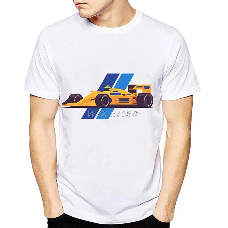 New Fashion Ayrton Senna Cars Fans T shirt men Racing car Print Tshirts Summer Short Sleeve Shirts Tops Catholicism Tees T-Shirt 210409