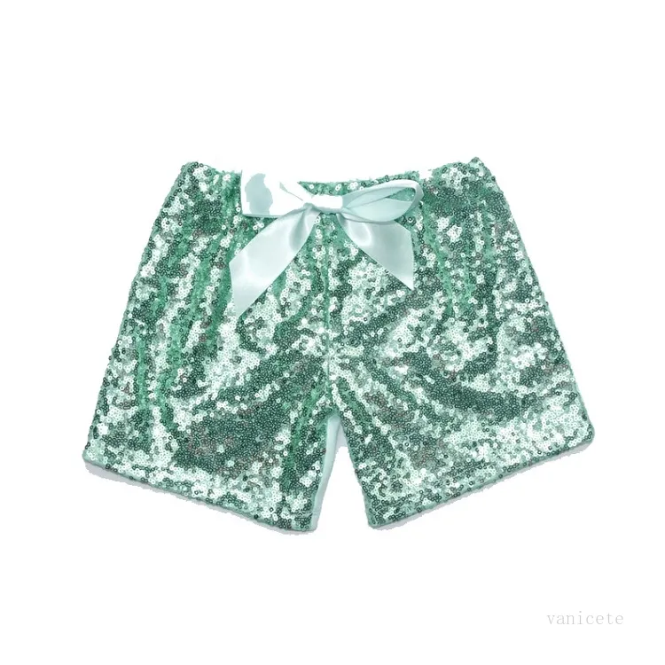 Barnkläder Baby Sequins Shorts Summer Glitter Byxor Glöd Bowknot Byxor Mode Boutique Shorts Tjejer Bling Dance Shorts T2i52286