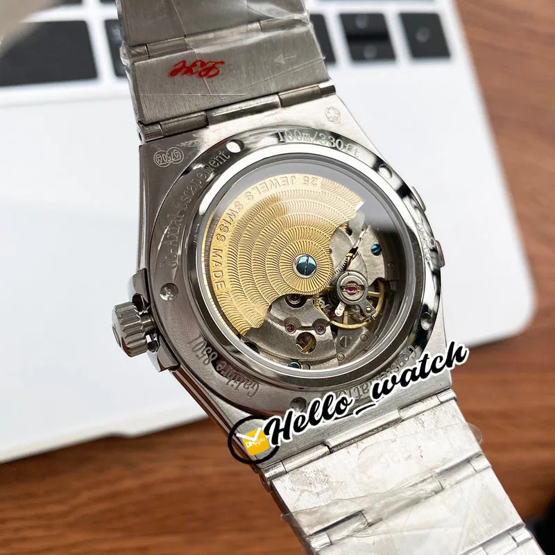 Orologio da uomo automatico costellazione da 40 mm quadrante in oro indicatore con fasi lunari display orologi da uomo bracciale in acciaio bicolore HWOM Hello328s