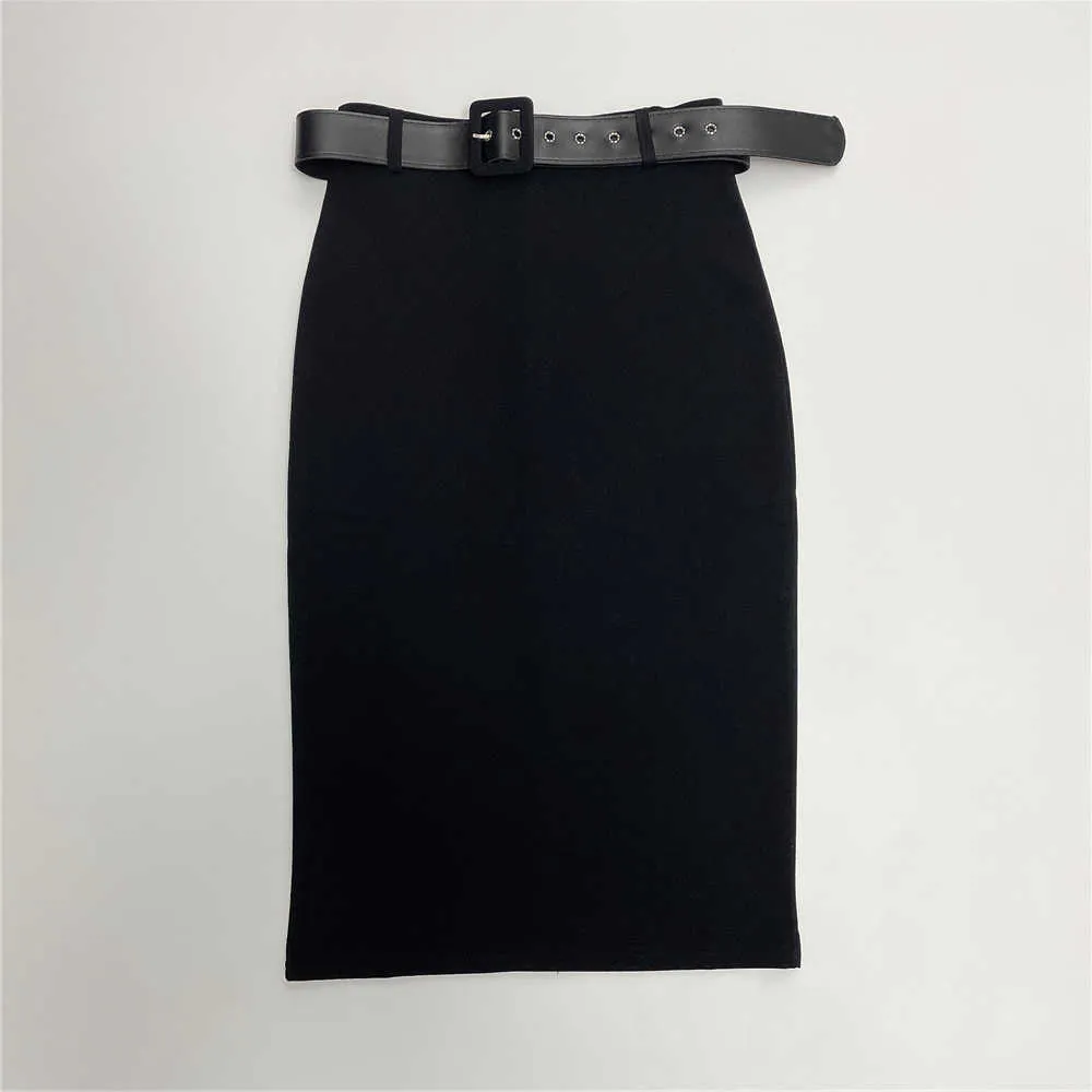 Realeft Summer Femmes Jupes portefeuille sexy avec ceinture taille haute élégante femme jupes midi bureau gaine jupes crayon 210730