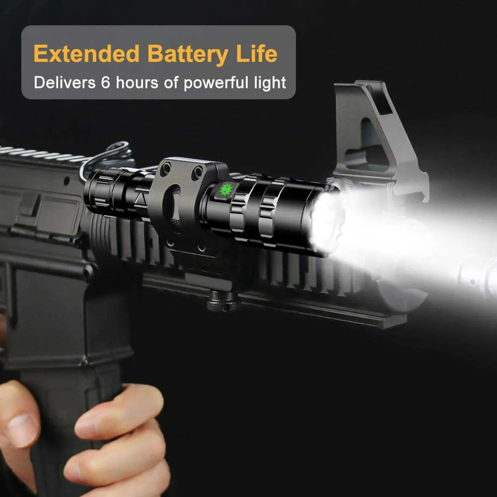 Torcia LED super luminosa Torcia tattica potente lampada ricaricabile USB L2 Luce da caccia 5 modalità Torce C8 da caccia 210608313414287