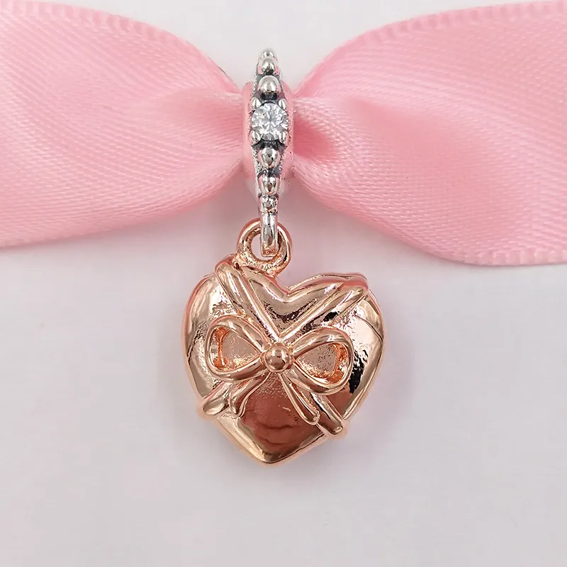 925 Silver Mothers Day Jewelry Making Kit Pandora Rose Brasilian Heart Diy Charm Valentines Slap Armband Men jubileumsgåva till hennes kvinnor flickkedja pärla