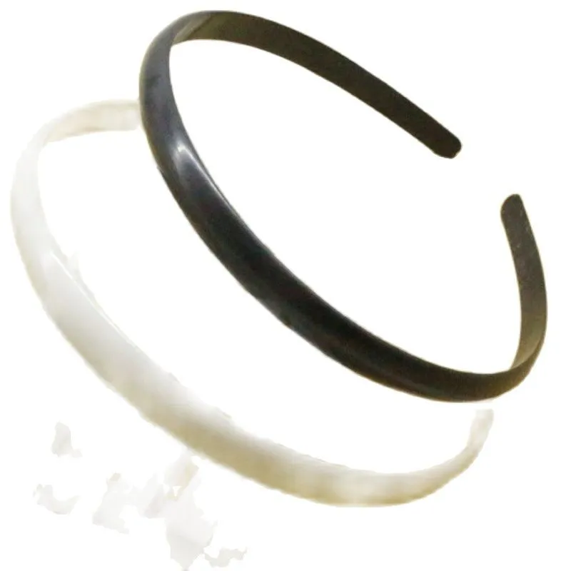 Bianco 1cm Fashion Plain Lady Plastic Band Fascia capelli senza denti strumento fai da te