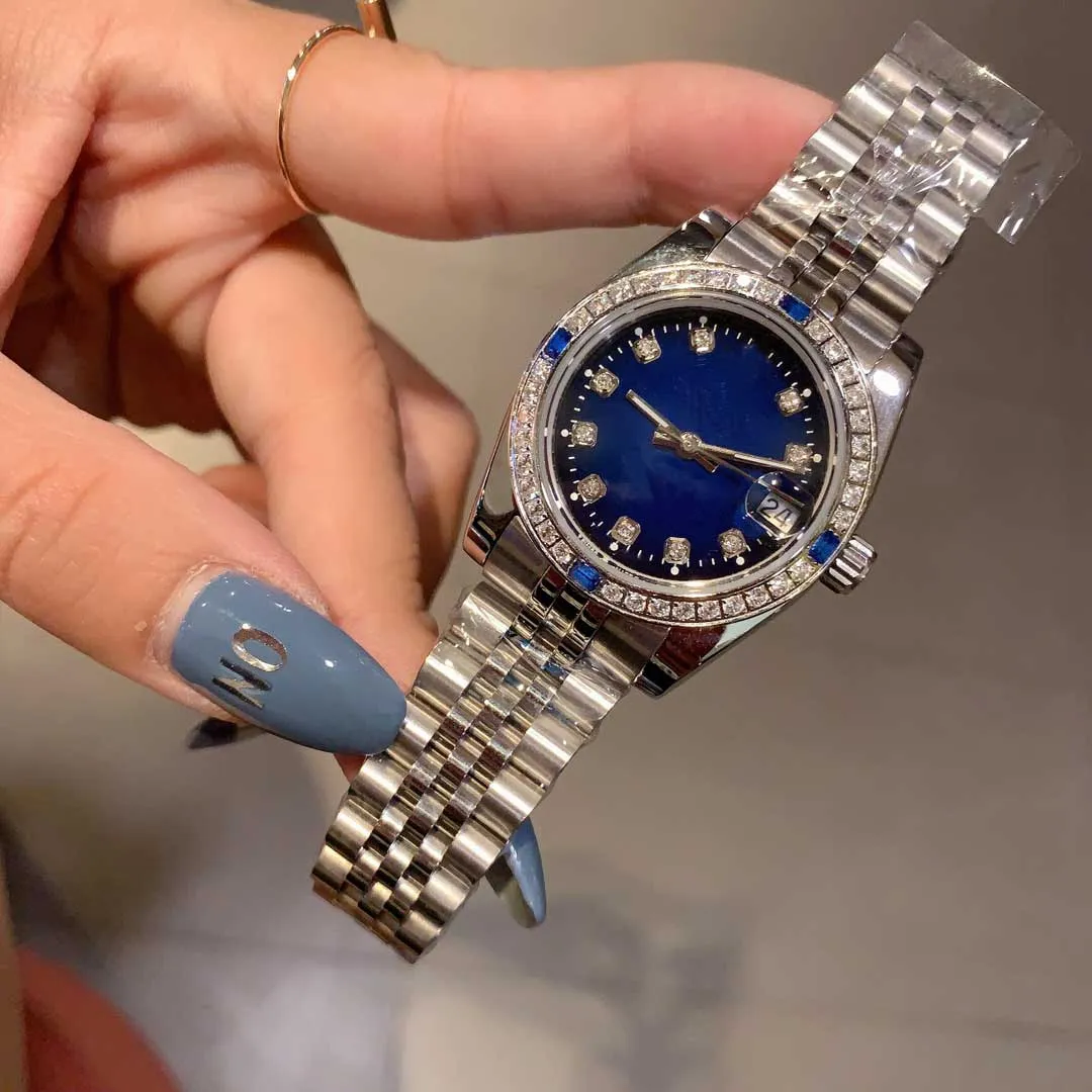 Fashion Lady horloge Quartz uurwerk horloges A3 Parels Klasse Mineraal Saffier Romeinse schaal 316 roestvrijstalen horlogeband Orologio di 254a