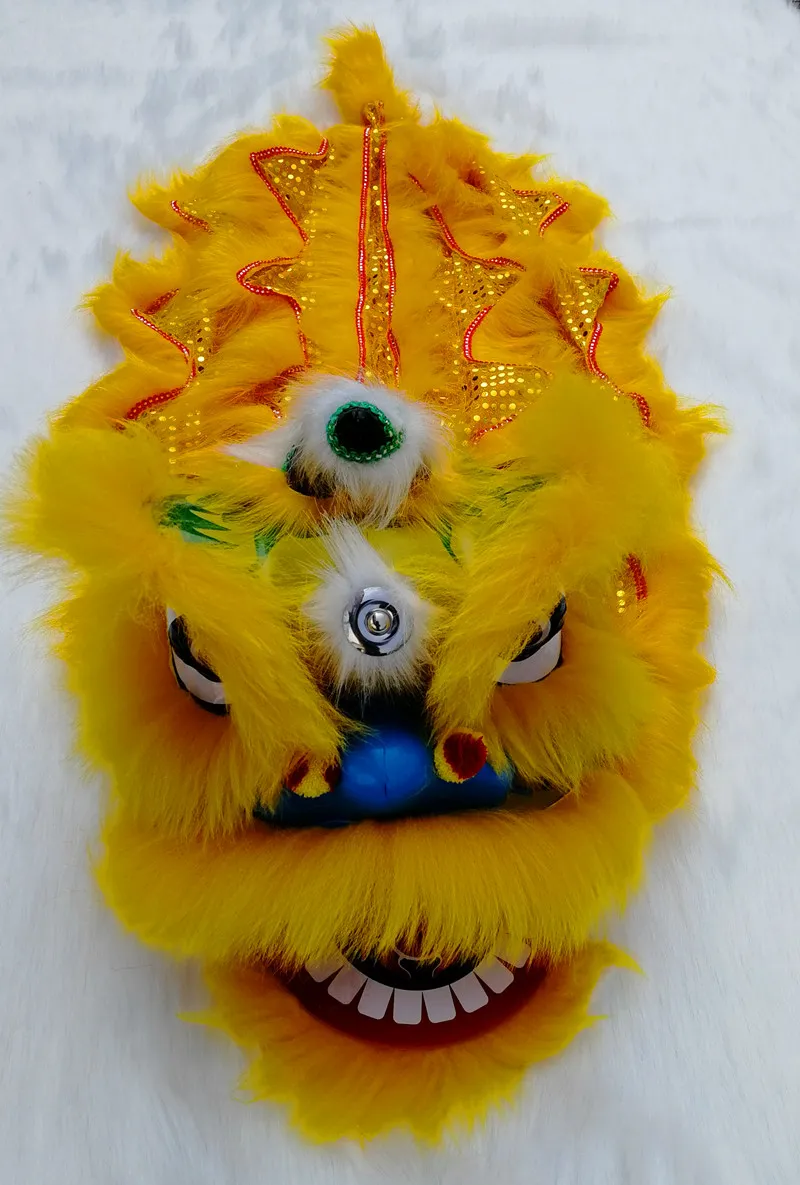 Costumes De MascotteCostume De Mascotte De Danse Du Lion Chinois Pure Laine Lion Du Sud pour Deux Enfants Jouets Vêtements Publicité Carnaval Halloween Noël
