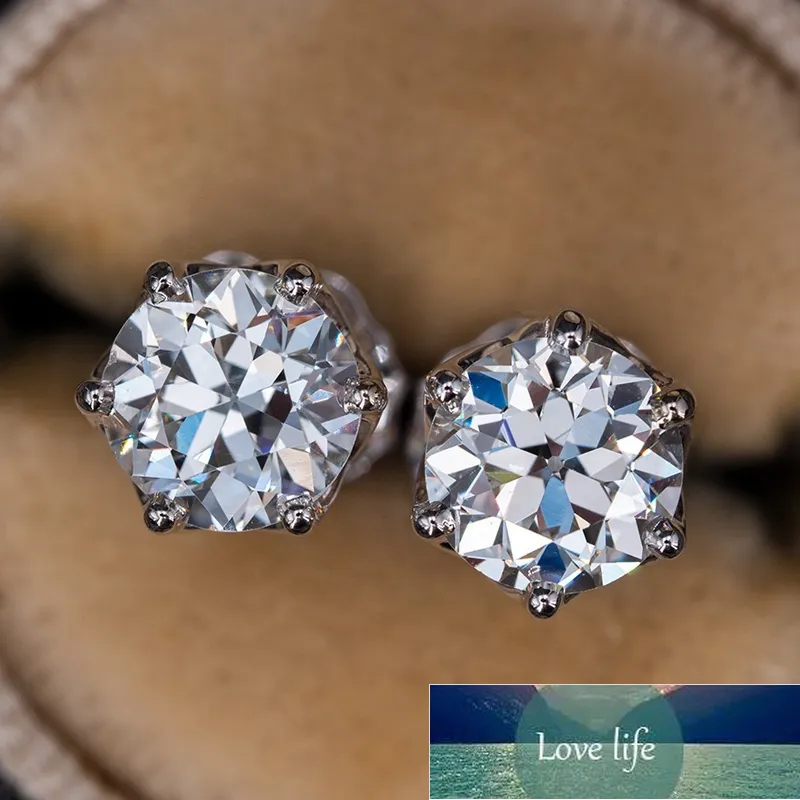 Oevas real 0 5-1 quilate d cor moissanite brincos para mulheres de alta qualidade 100% 925 prata esterlina espumante jóias de casamento f203o