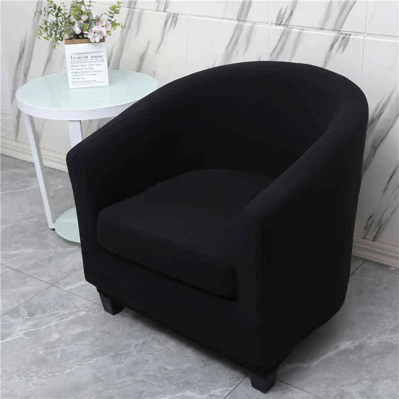 Stretch Arc Sits Sofa Skal Living Room Spandex Split Style Club Chair Slipcover med kudde möbler Protector 211207