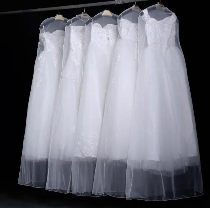 Aufbewahrungsbeutel 50 Stück hochwertige transparente Hochzeitskleid-Staubschutzhülle aus weichem Tüll, Kleidungsstück, Brautkleid, Netzgarnbeutel, 160 cm, 180 cm, 244 Stück