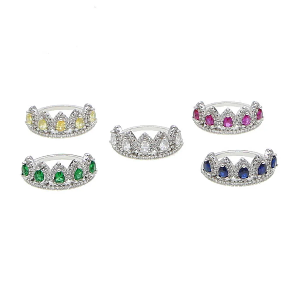 Damen-Verlobungsring, Kronprinzessin-Ring, modischer CZ-Ewigkeitsring, Zirkonia, trendiger Fingerschmuck