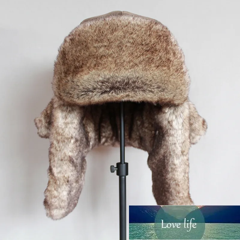 Cappelli bombardieri uomini invernali con cappello da ushanka russo con lempe le a orecchie in pelle berretto da berretto a boscaiolo di fabbrica di fabbrica design