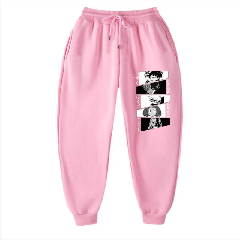 Anime My Hero Academia Harajuku Pantaloni da donna uomo Stampa Pantaloni da jogging Pantaloni da uomo Pantaloni casual Pantaloni sportivi Jogger Fitness Pantaloni sportivi Y0927