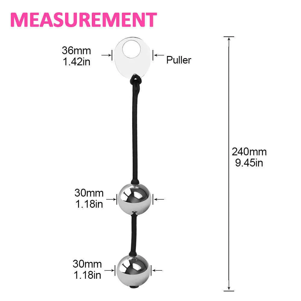 Metal Ben Wa Balls chinois geisha kegel exerciseur anal perles anal érotiques balles vaginales toys sexe pour femme p0816