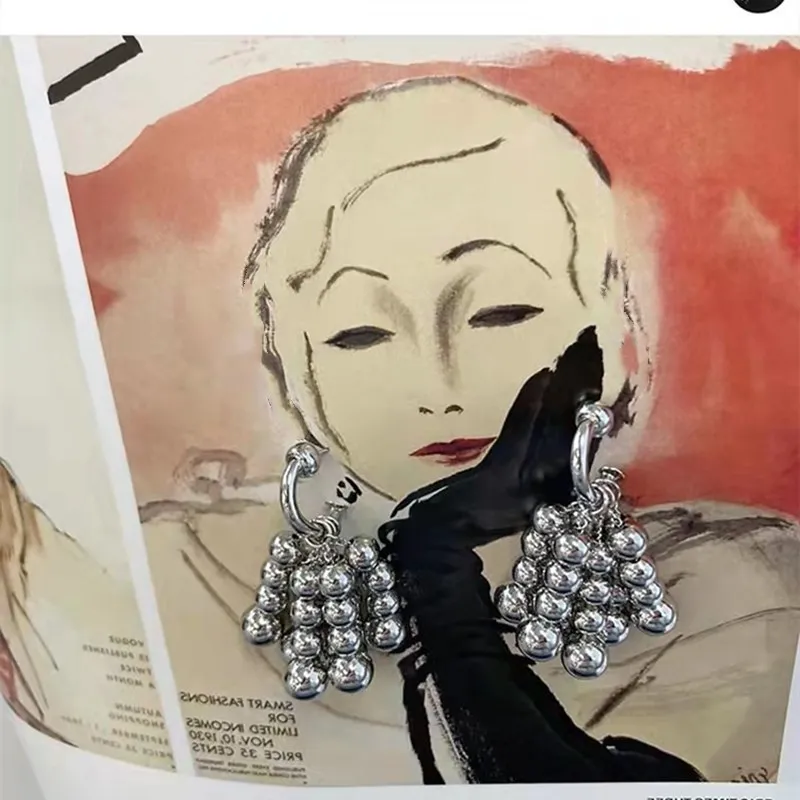 フレンチライト高級真珠ビーズタッセルerwu Xiaoli新しいイヤリング耳の滝アクセサリー女性CX220310