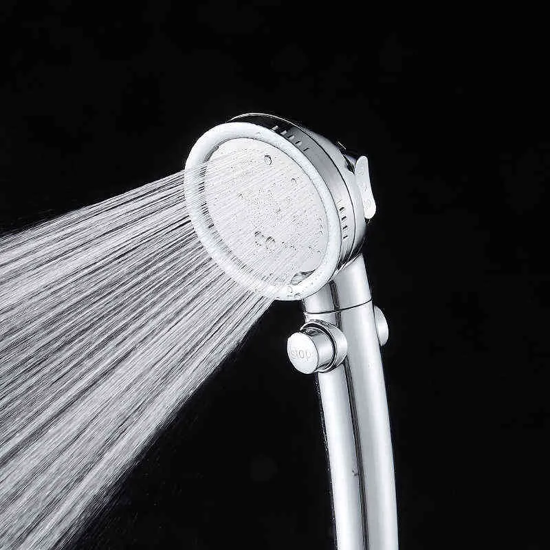 3 Modes Bath Shower Head Handheld High-Pressure Water-Saving Filtration Showerhead Adjustable Bathroom Accessories SPA Nozzle H1209