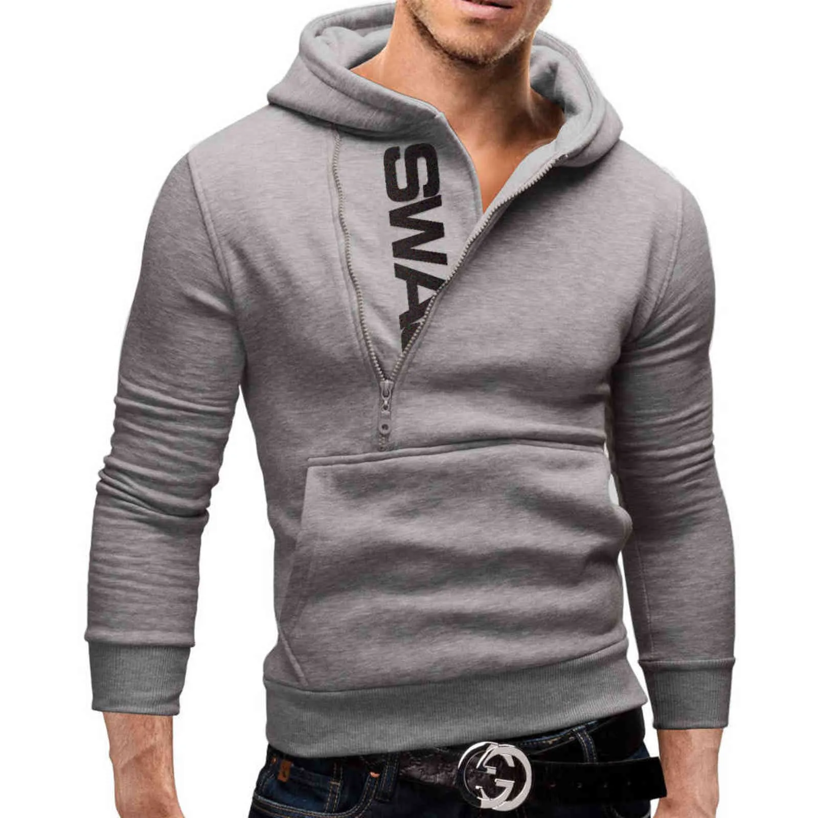 Heren Trainingspakken Tweedelige Sets Patchwork Zip Up Pullover Hoodies Jogging Broek Slanke Sweatshirt Outfits Hip Hop Streetwear Suits 211103