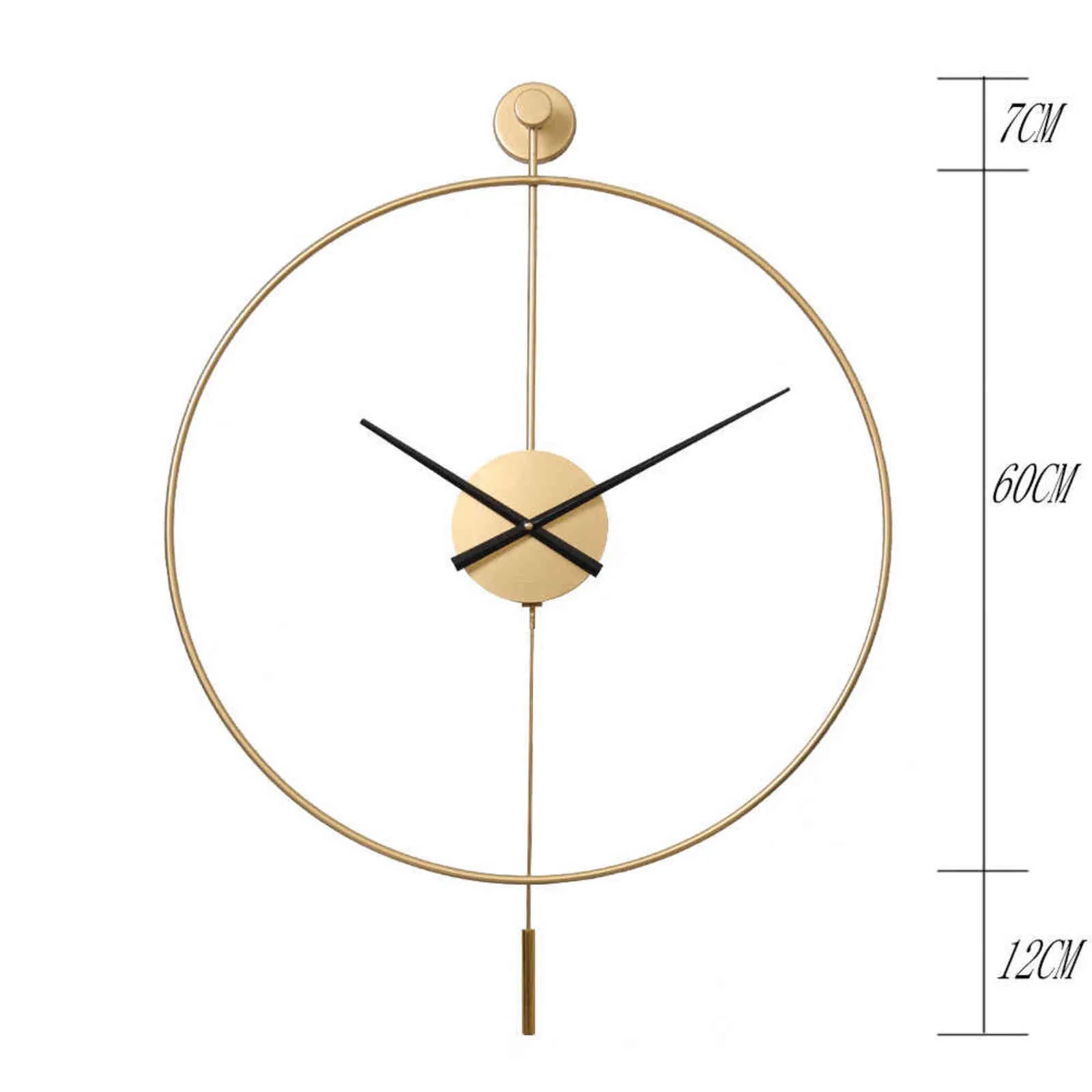 Nordique Simple Creative Horloge Murale Design Moderne Style Espagnol Maison Salon Décoration Muet Grand Mur Décor Montres Artisanat 211110