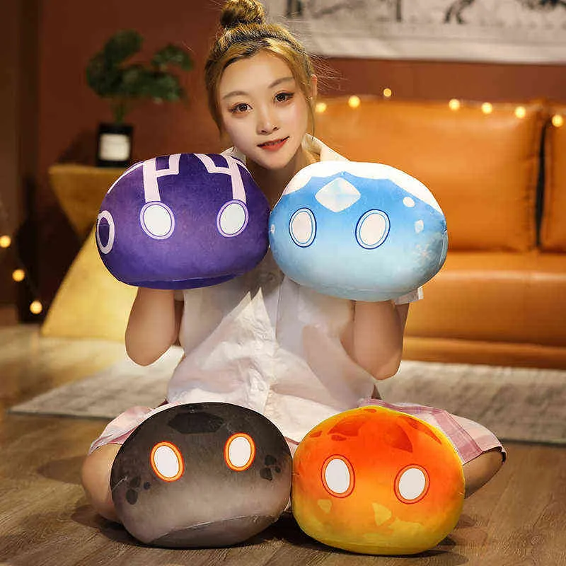 Game Genshin Impact Slime Theme Cute Plush Dolls Keli Dango Throw Handful Toys Cartoon Birthday Xmas Gift Y211119