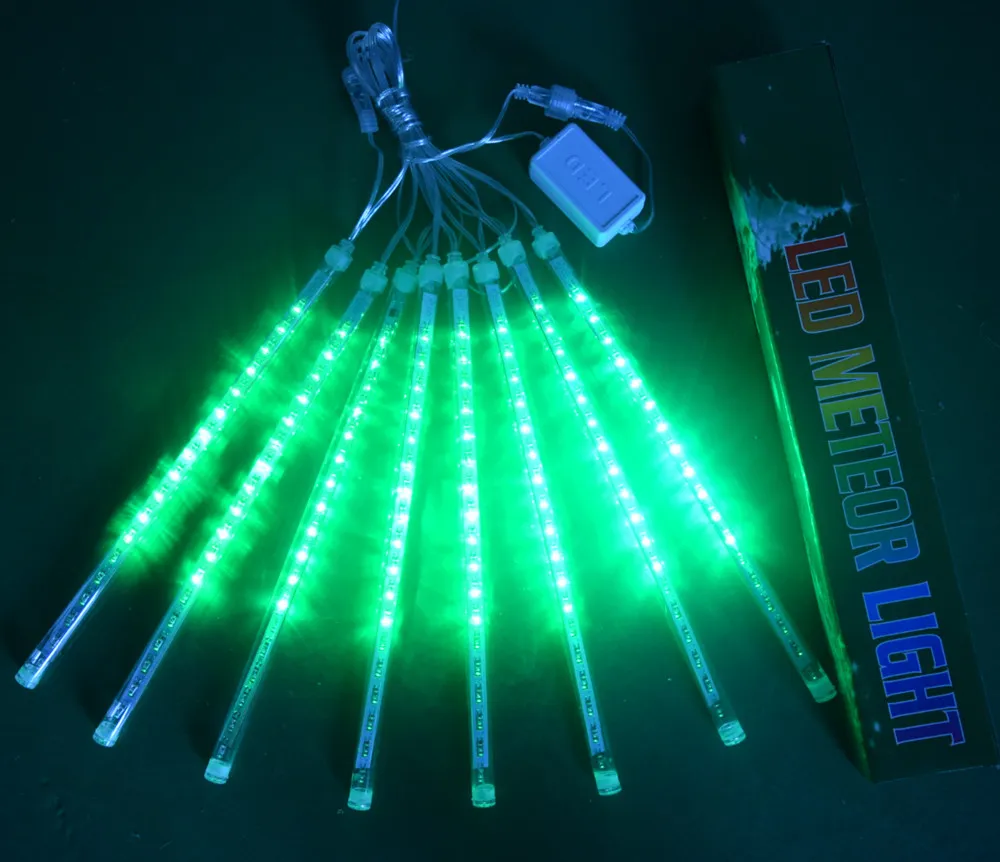 Mehrfarbige 30 cm Meteorschauer Regenrohre Saiten AC100-240V LED Weihnachtsbeleuchtung Hochzeit Garten Weihnachten Lichterkette Outdoor281J