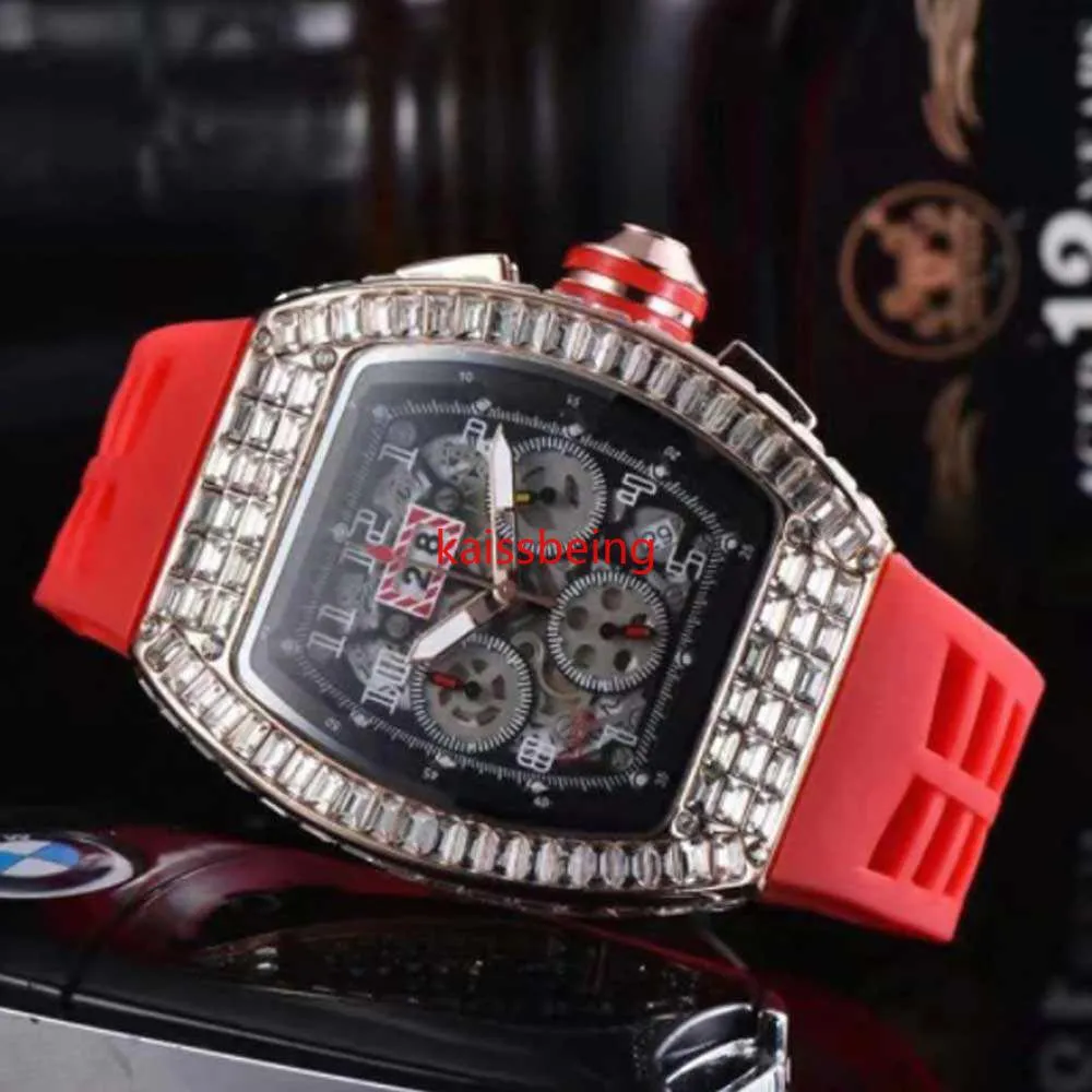 Relógio masculino de luxo silicone para homem esportes des masculino multi-função quartzo 6 pinos cronógrafo relógios251a