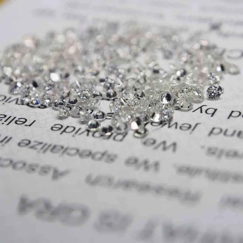 Diamantes de moissanite vvs1 de tamanho pequeno, 1mm a 3mm, pedras soltas cultivadas em laboratório branco d por carat290m