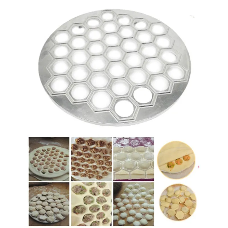 Konditorivaror deg press ravioli gör form mode kök dumpling diy maker pelmeni mögel pasta form 37 hål