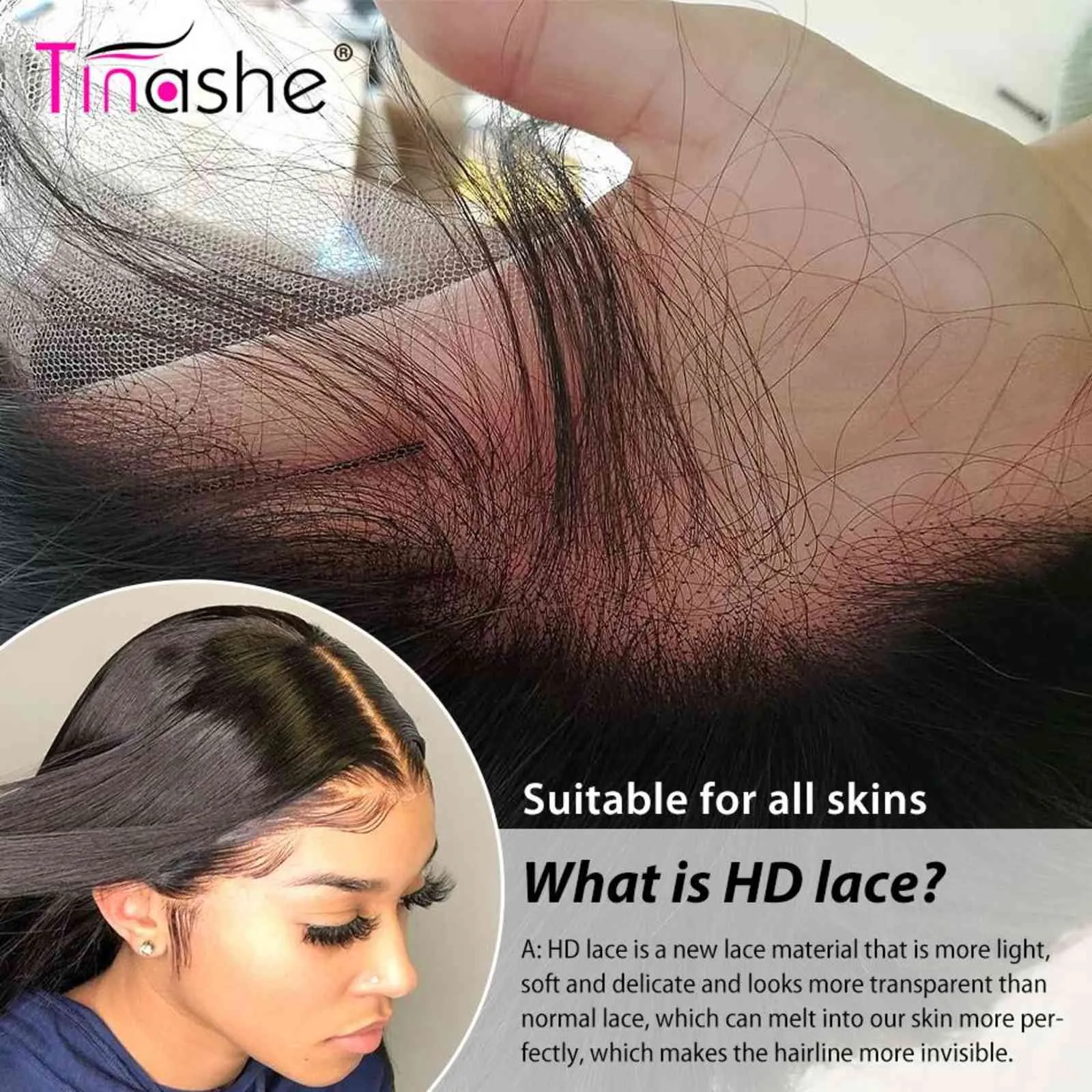 Tinashe onda profunda hd perucas de renda transparente 200 densidade 5x5 6x6 fechamento brasileiro 28 30 Polegada cabelo humano encaracolado57789464620536